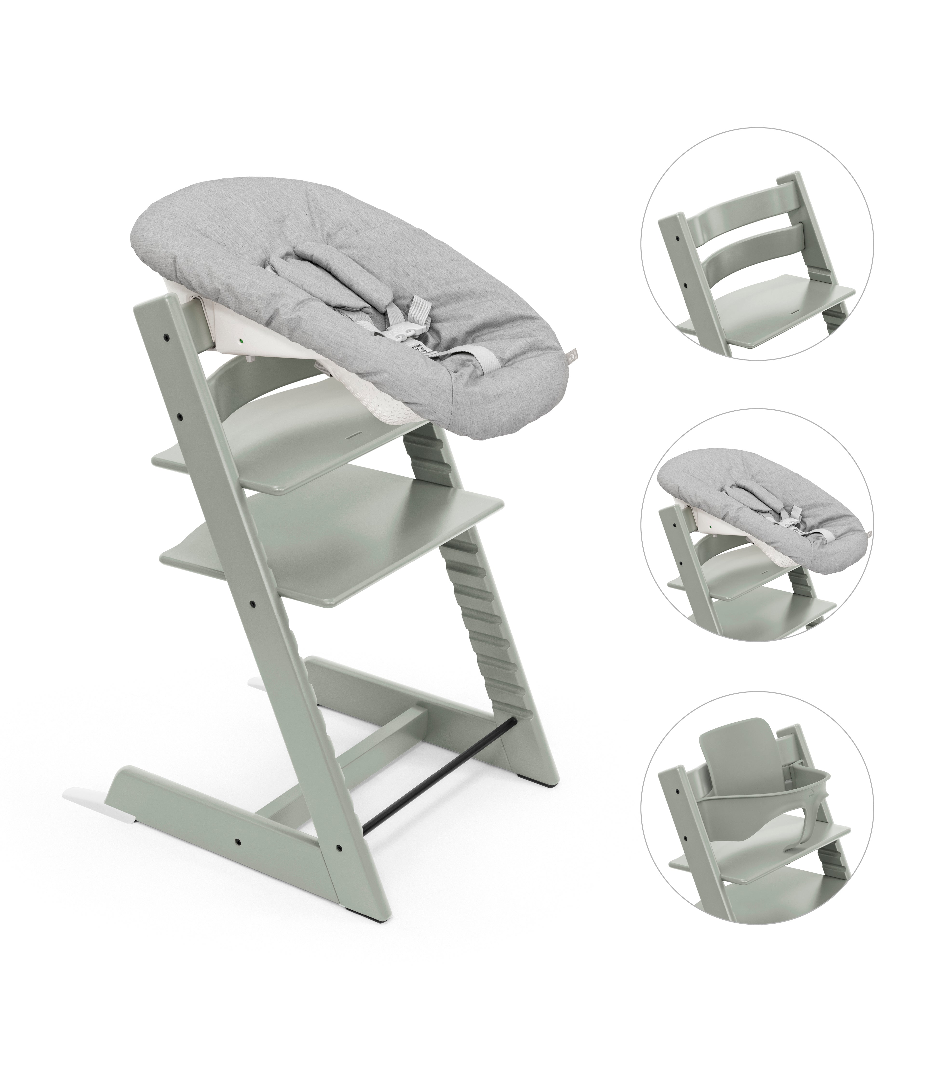Stokke Tripp Trapp Bundle - Højstol, Babyset og Newborn - Glacier Green