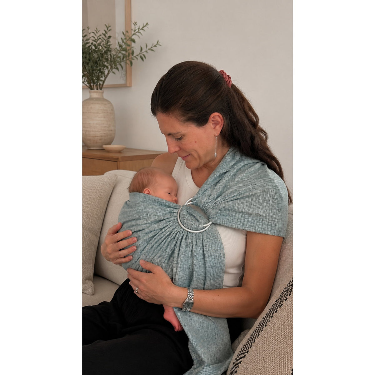 Håndvævet Baby Slynge - Rebozo Oscar Blue
