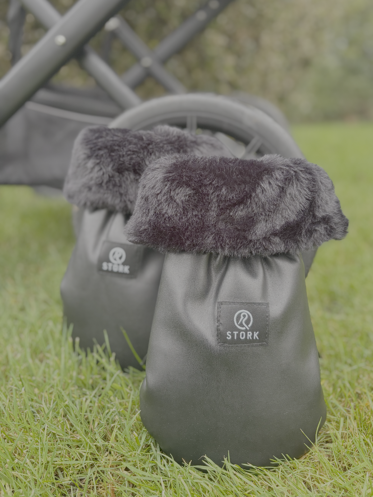 Stork Barnevognshandsker - Sort