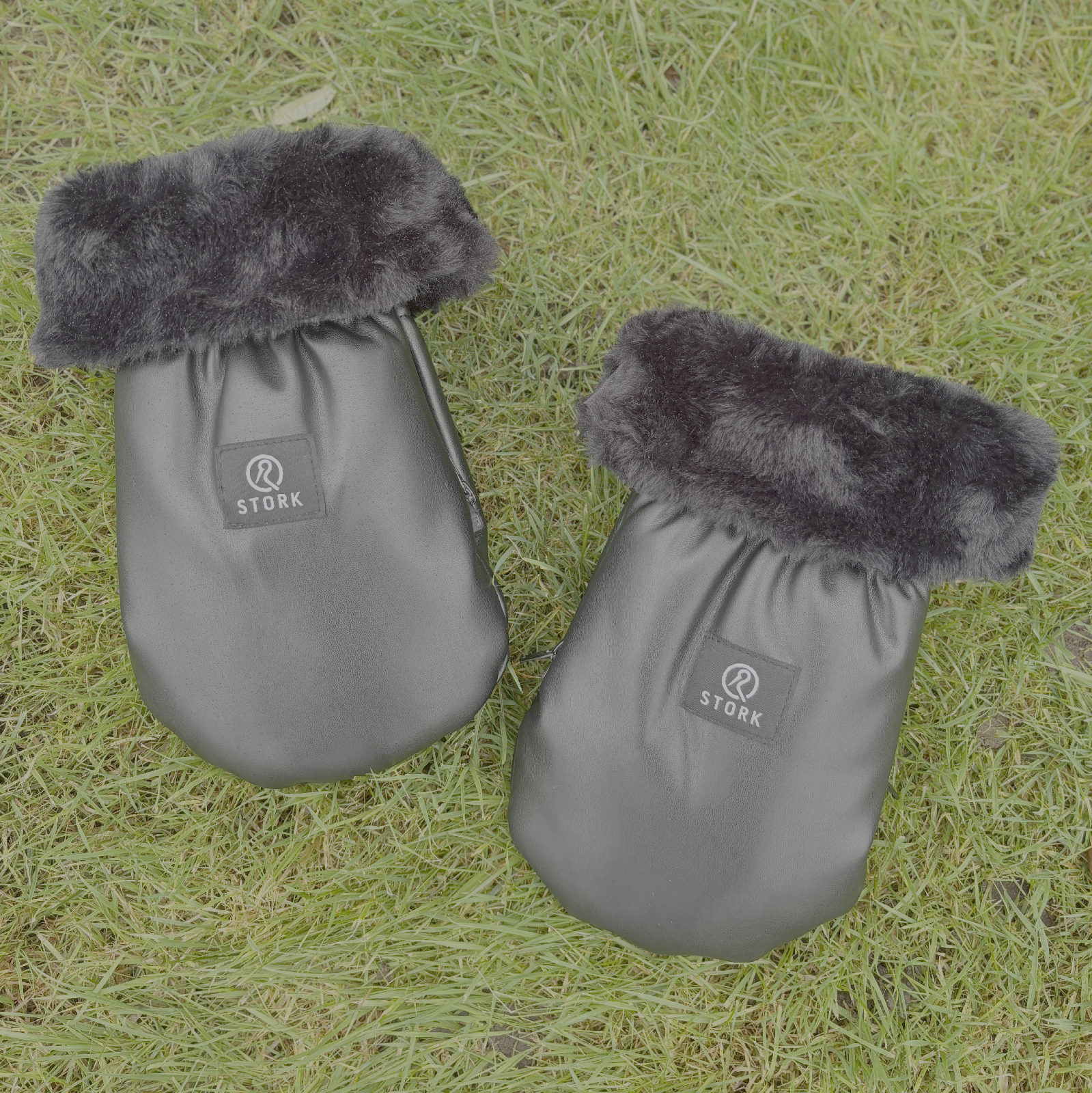 Stork Barnevognshandsker - Sort