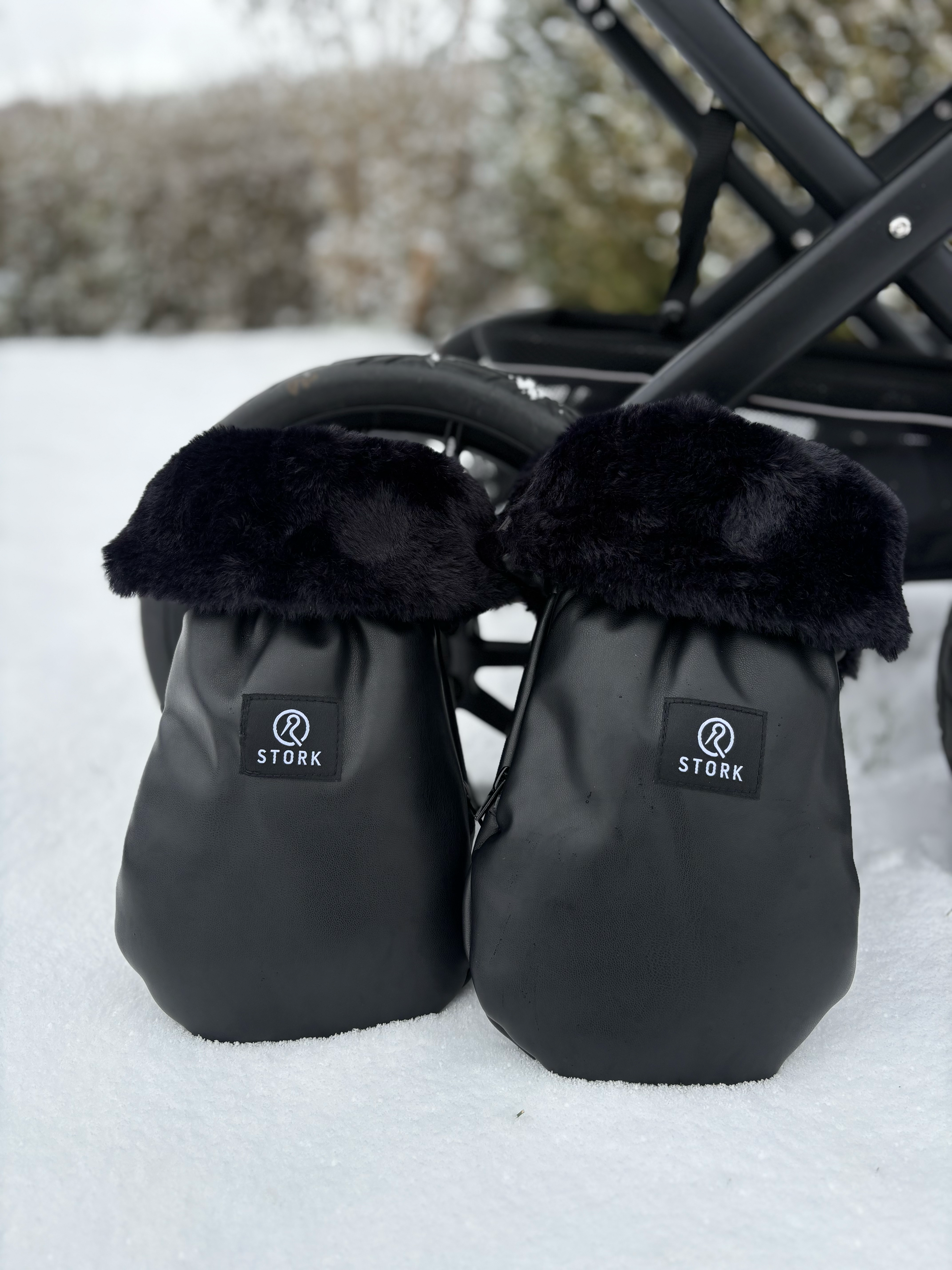 Stork Barnevognshandsker - Sort