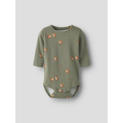 Name It Langærmet body til baby dreng med egern print
