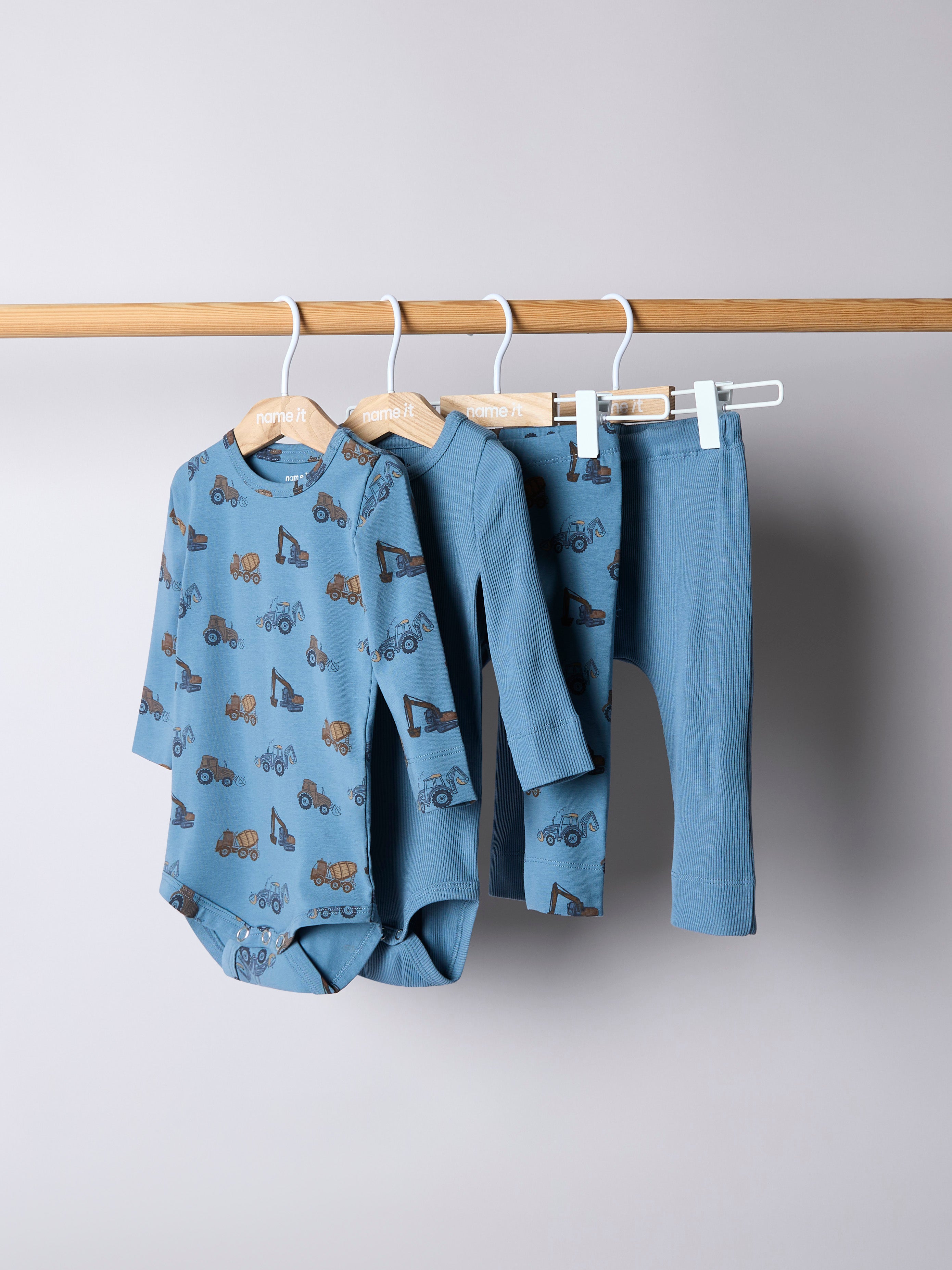 Name It Legging med køretøj, str. 56-92 - Blå