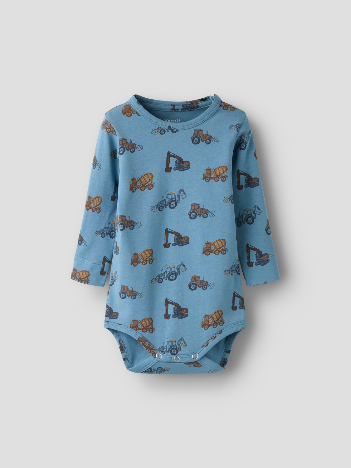 Name It Langærmet body med køretøj, str. 56-92 - Blå