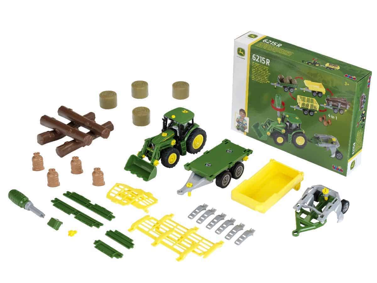 John Deere Traktor m/frontlæsser & anhænger