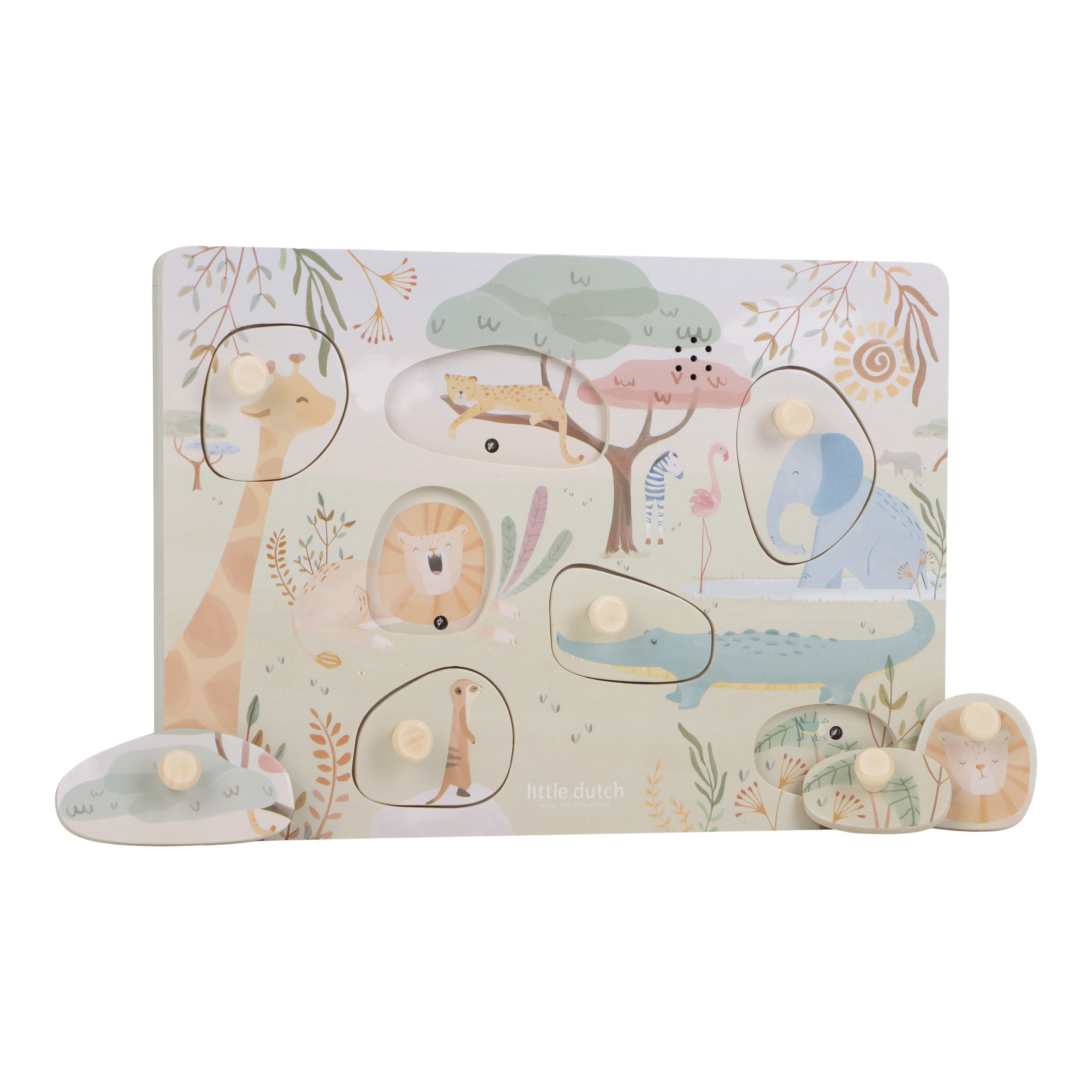 Little Dutch - Lydpuslespil - Safari Friends