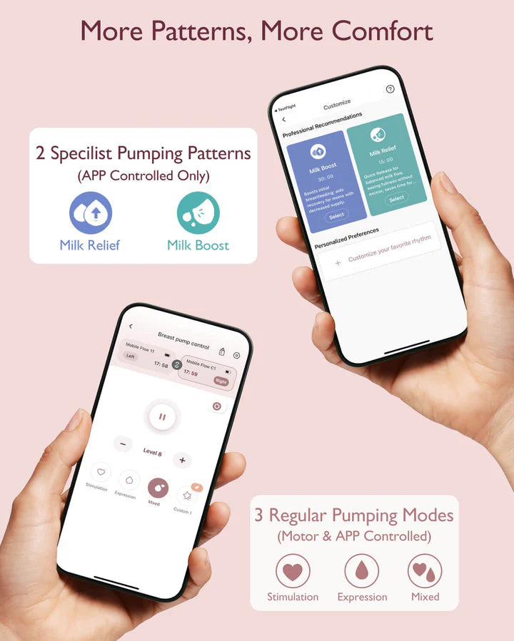 Momcozy M9 bærbar brystpumpe – rød