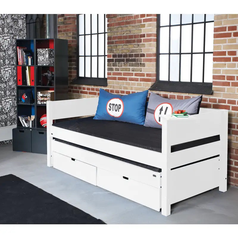 Enkeltseng Luna med skuffer og udtræksseng