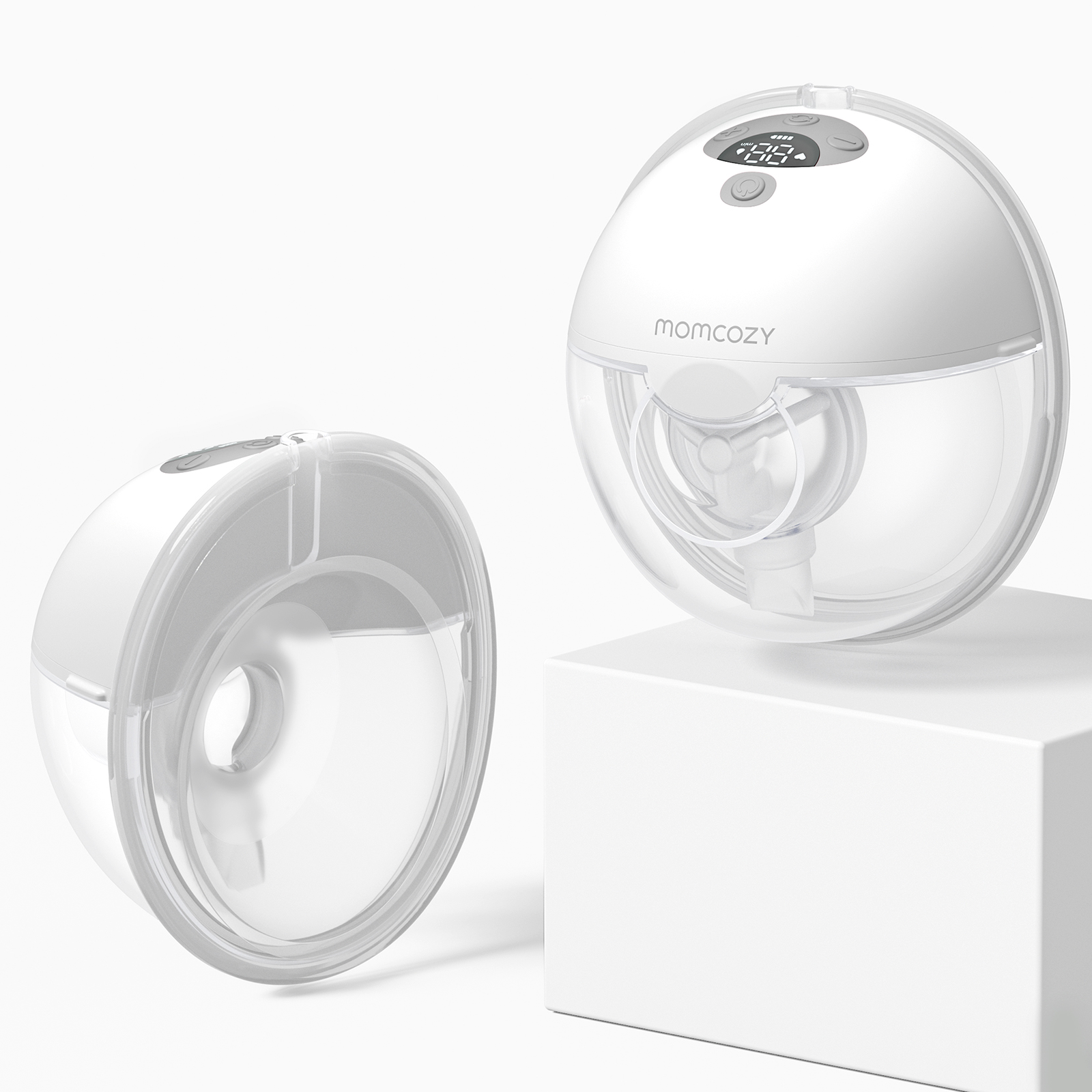 Momcozy M5 Smart Dobbelt Bærbar Brystpumpe - Grå