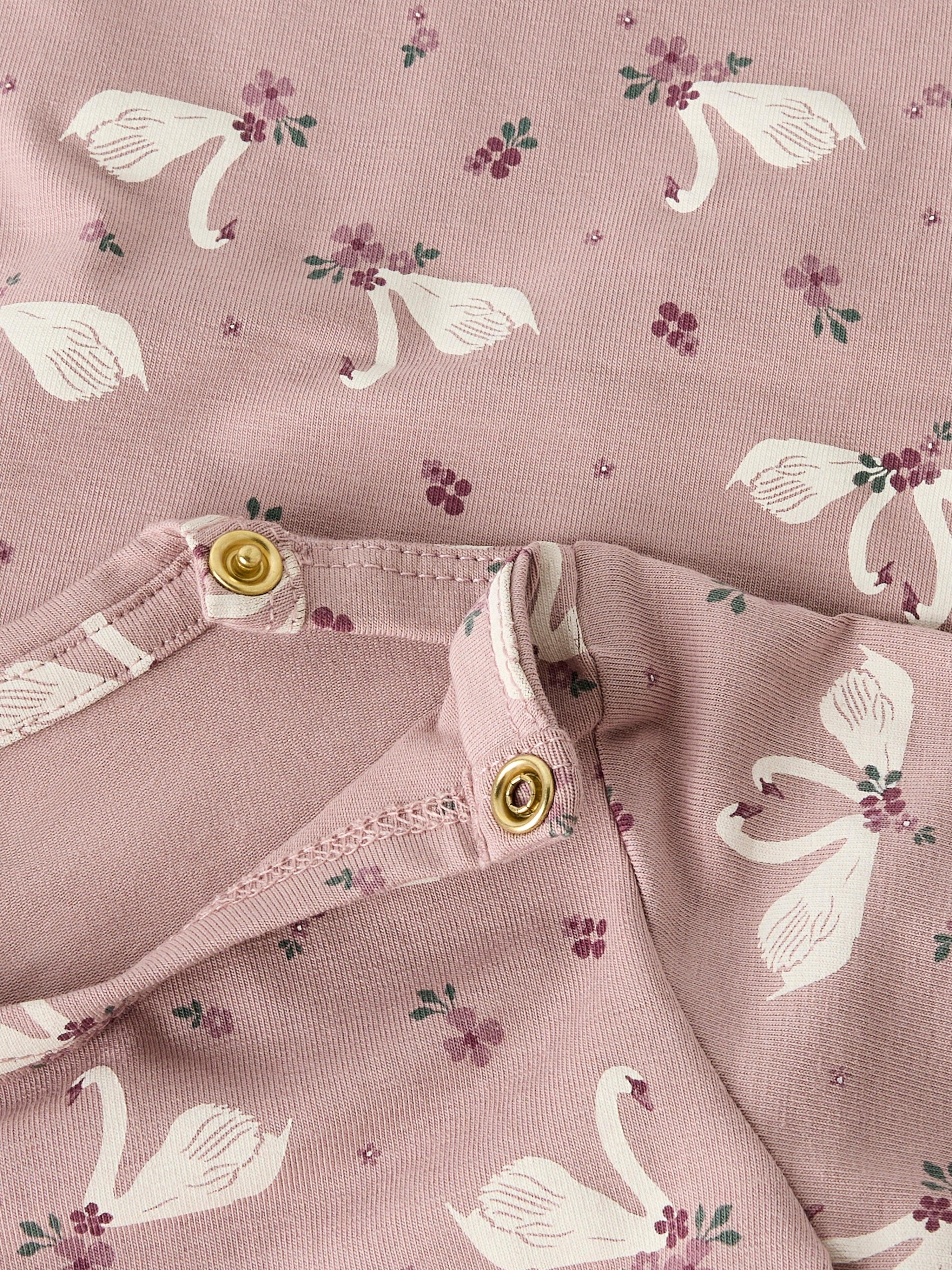 Name It Langærmet body med svane print, str. 56-92