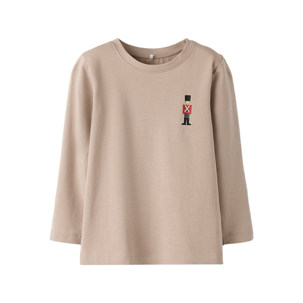 Name It Langærmet top med små figur tegning, str. 92-116