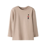 Name It Langærmet top med små figur tegning, str. 92-116