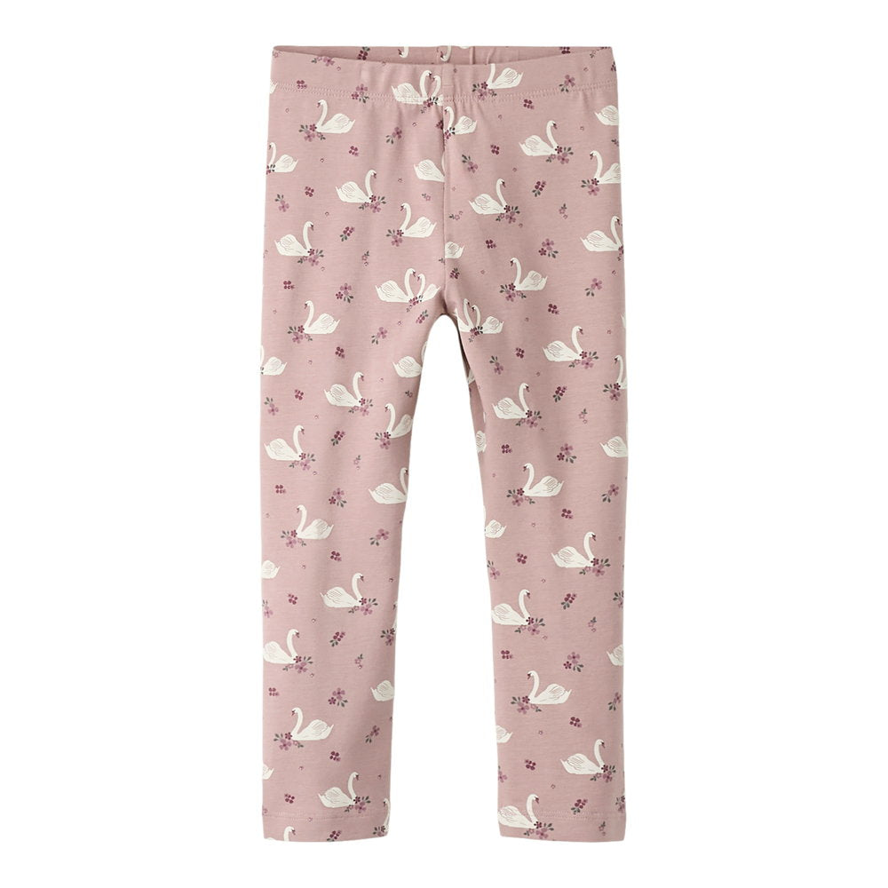 Name It Leggins med svane print, str. 92-116