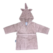 NM Badekåbe mauve m/ enhjørning på hætten str. 2 år
