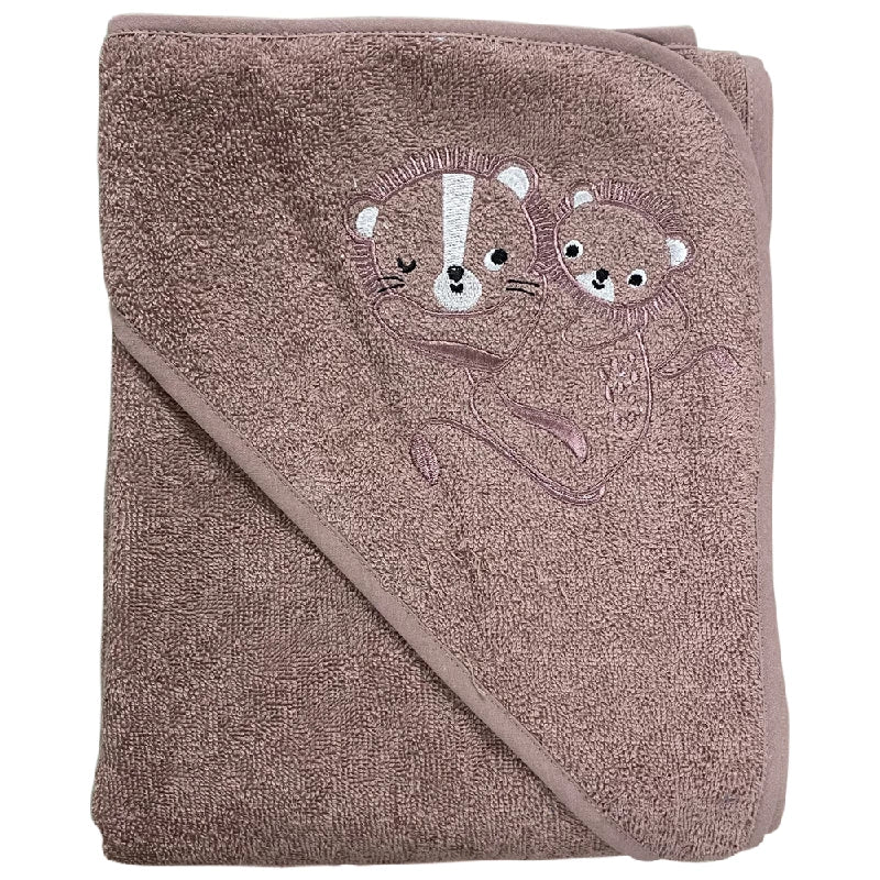 NM badeslag mauve m/ mor & barn apl. str. 75x75 cm. Oeko Tex