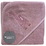 NM badeslag mørk pudder m/ giraf 75x75 cm.