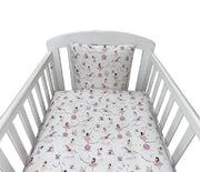 NM Baby sengelinned - off - white m/ blomme farvet ballerina