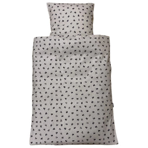 Baby sengelinned - dess. 1166 beige/brune traktorer