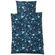 Baby sengelinned - dess. 1220 mellemblå havliv