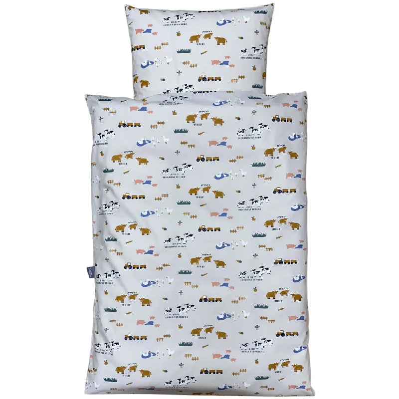 Junior sengelinned - dess. 1221 natur bondegå