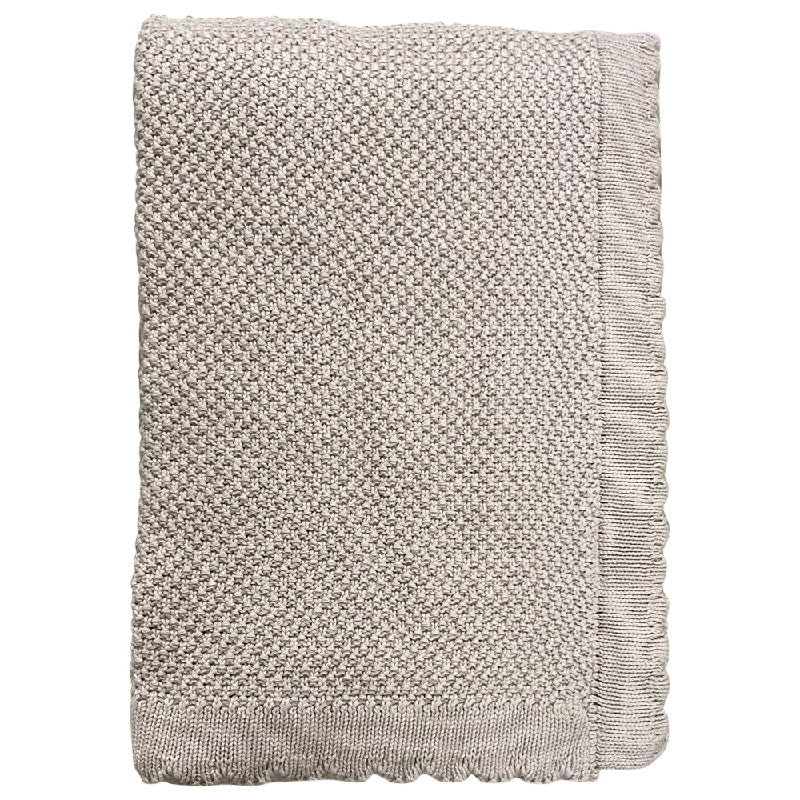 Baby plaid - bomuld strikket Imp. 457 - beige