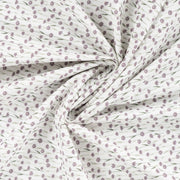 Junior sengelinned, dess. 1332 hvid m/ lavendel farvede blomster og grønne grene