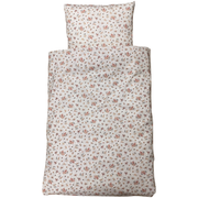Junior sengelinned, dess. 1340 hvid m/ pastelfarvede smukke blomster