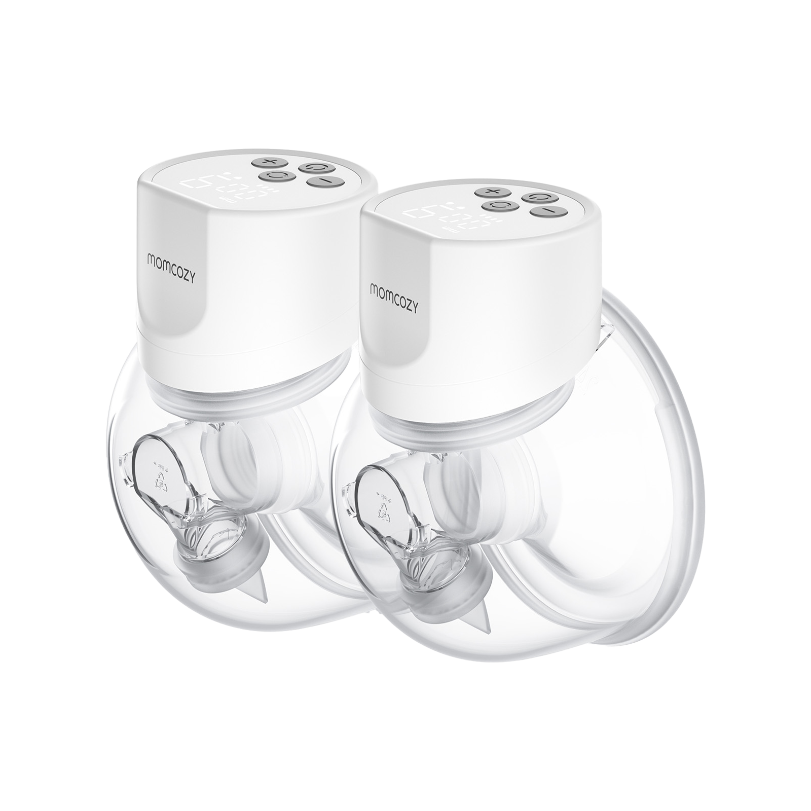 Momcozy S12 Pro dobbelt bærbar brystpumpe – hvid