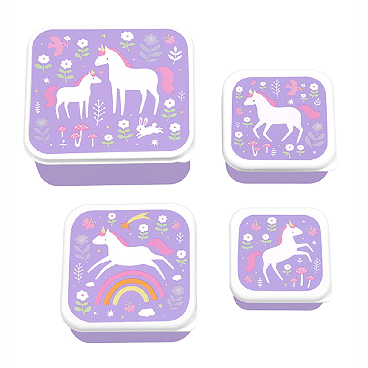 Lunch & snack box set - Unicorn Dreams