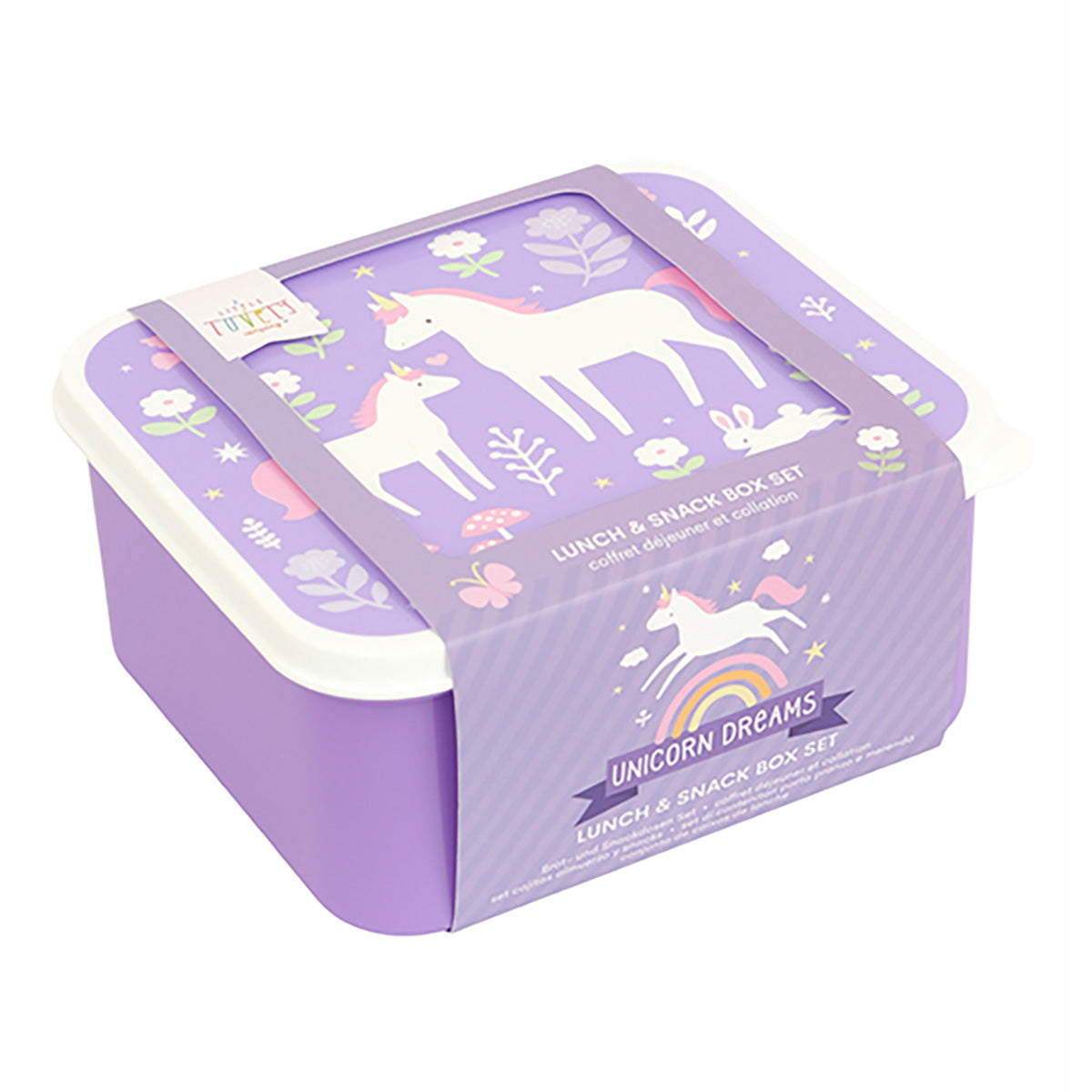 Lunch & snack box set - Unicorn Dreams