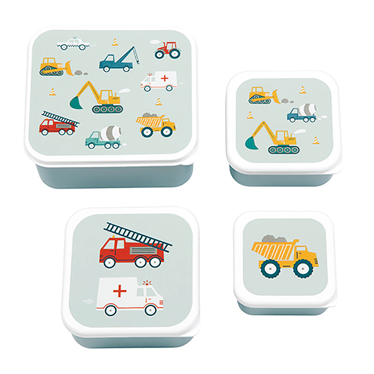 Lunch & snack box set - Vehicles