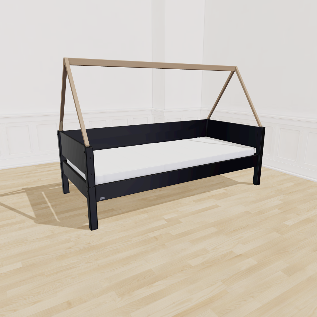 Manish-h Saga Børneseng 90x200 - Black