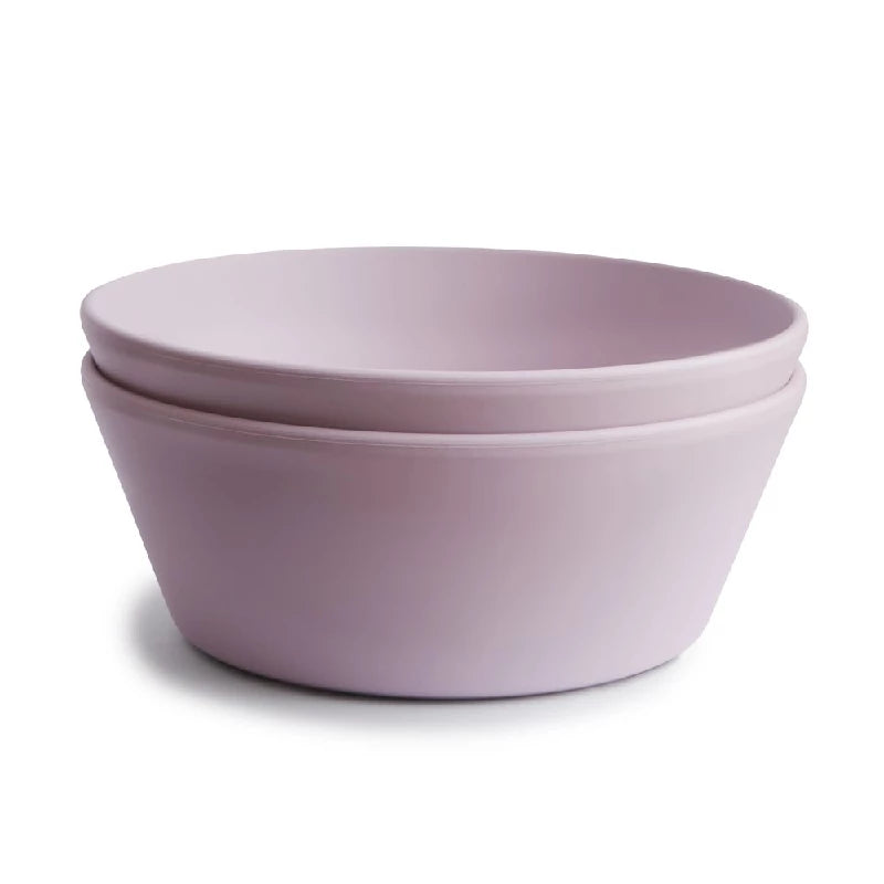 Mushie Dinner Bowl round - round - soft lilac (set of 2 pcs)