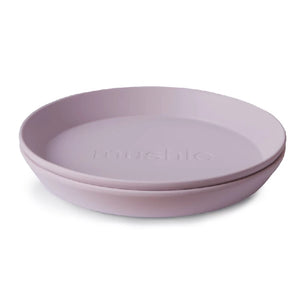 Mushie Dinner Plate round - soft lilac (set of 2 pcs)
