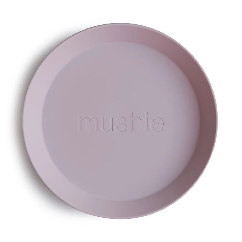 Mushie Dinner Plate round - soft lilac (set of 2 pcs)