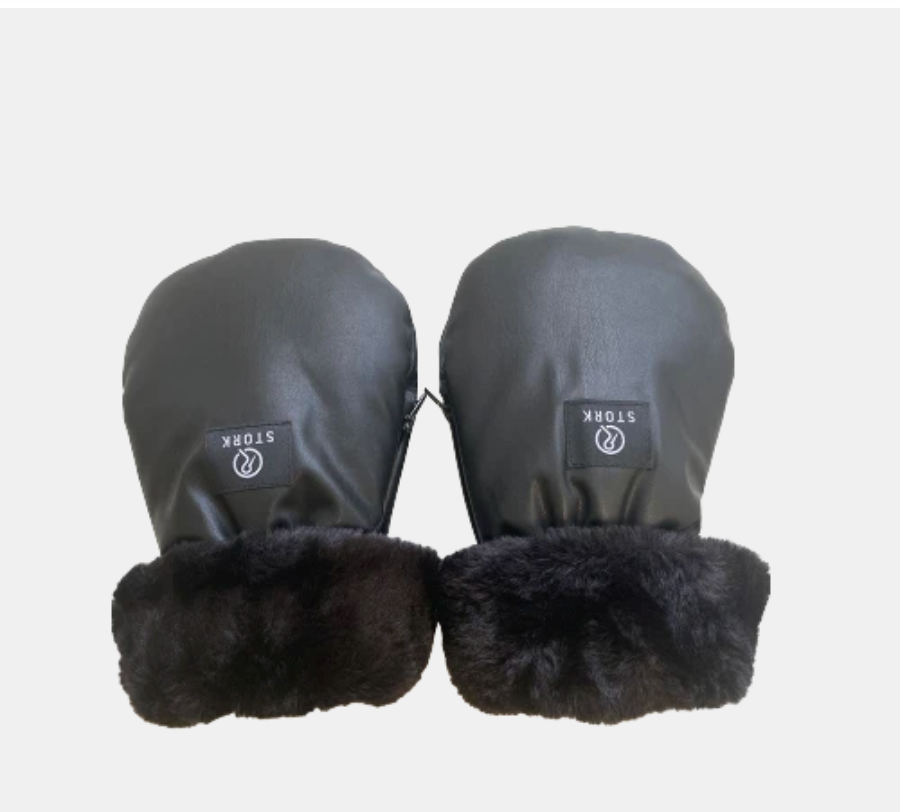 Stork Barnevognshandsker - Sort