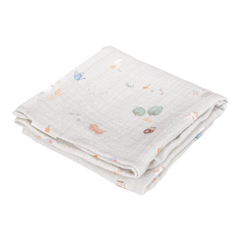 Little Dutch - Stofbleer 70x70 muslin - Little Farm / Olive