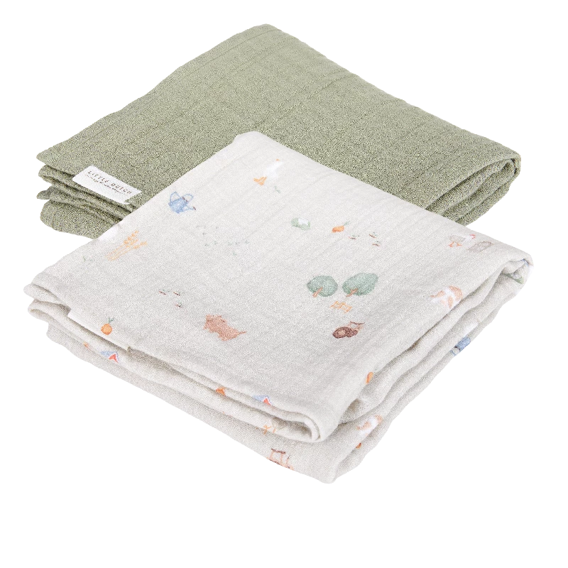 Little Dutch - Stofbleer 70x70 muslin - Little Farm / Olive