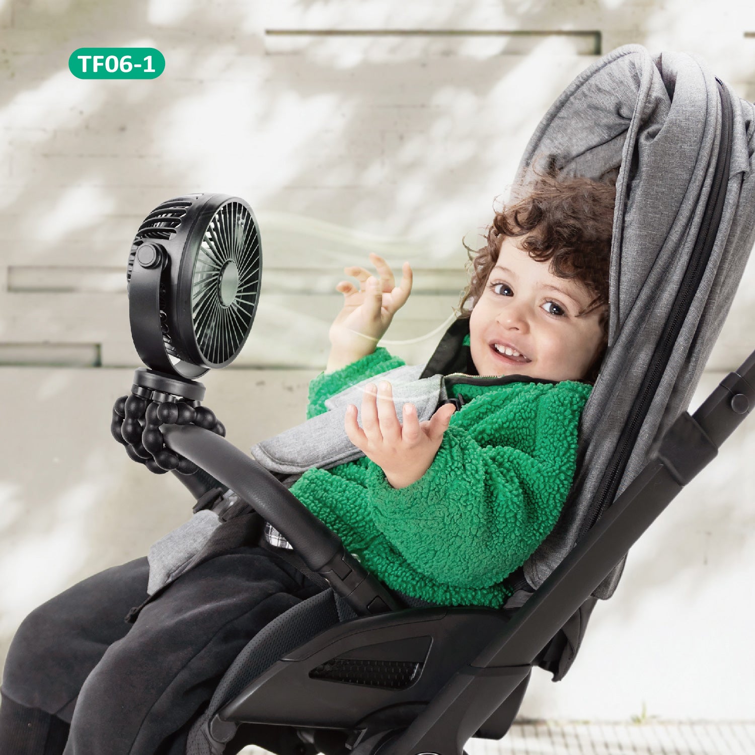 Titaniumbaby Ventilator genopladelig -sort