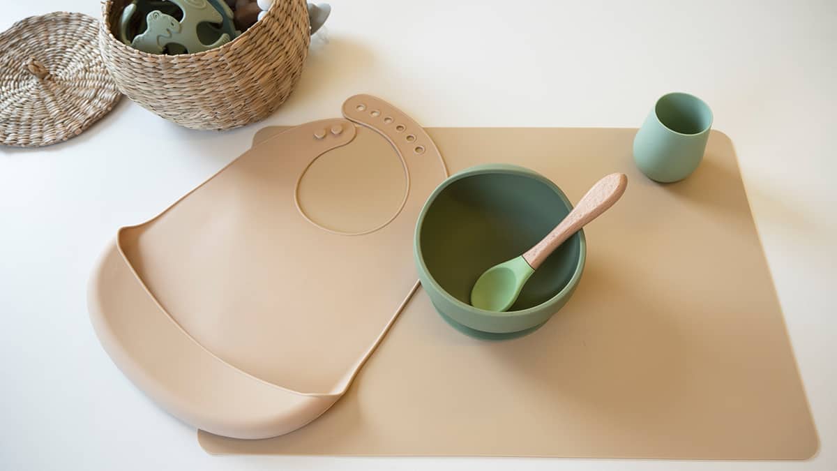 Tiny Tot Dækkeserviet Simply Silikone Sand