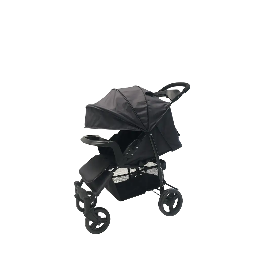 Basson Baby Foldevogn Antrasit inkl. regnslag
