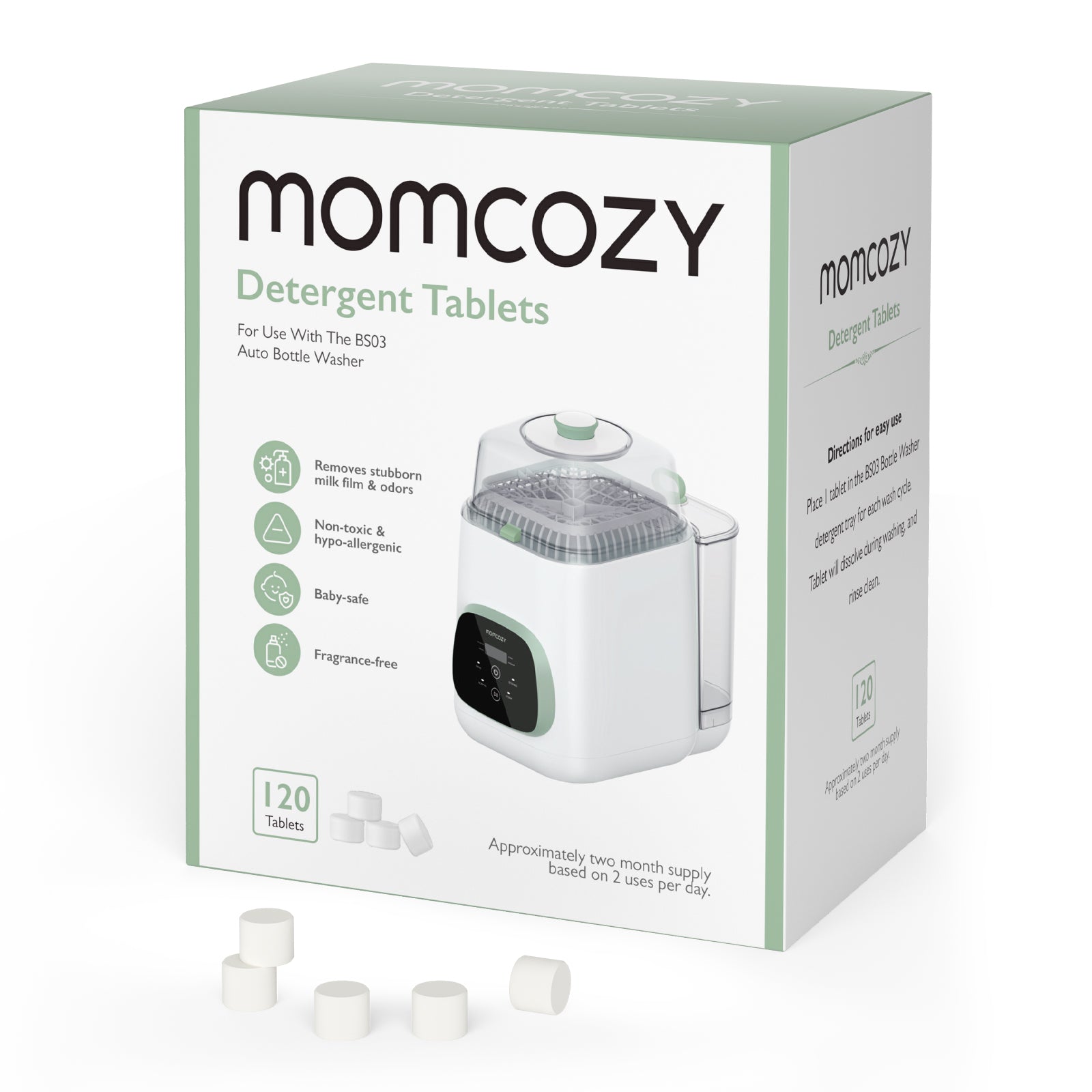Momcozy opvasketablet til KleanPal Pro flaskerenser