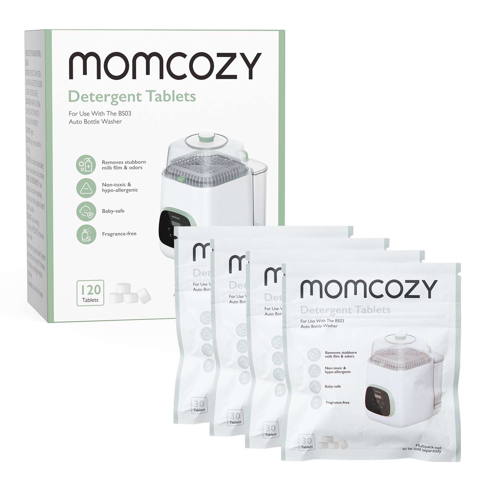Momcozy opvasketablet til KleanPal Pro flaskerenser
