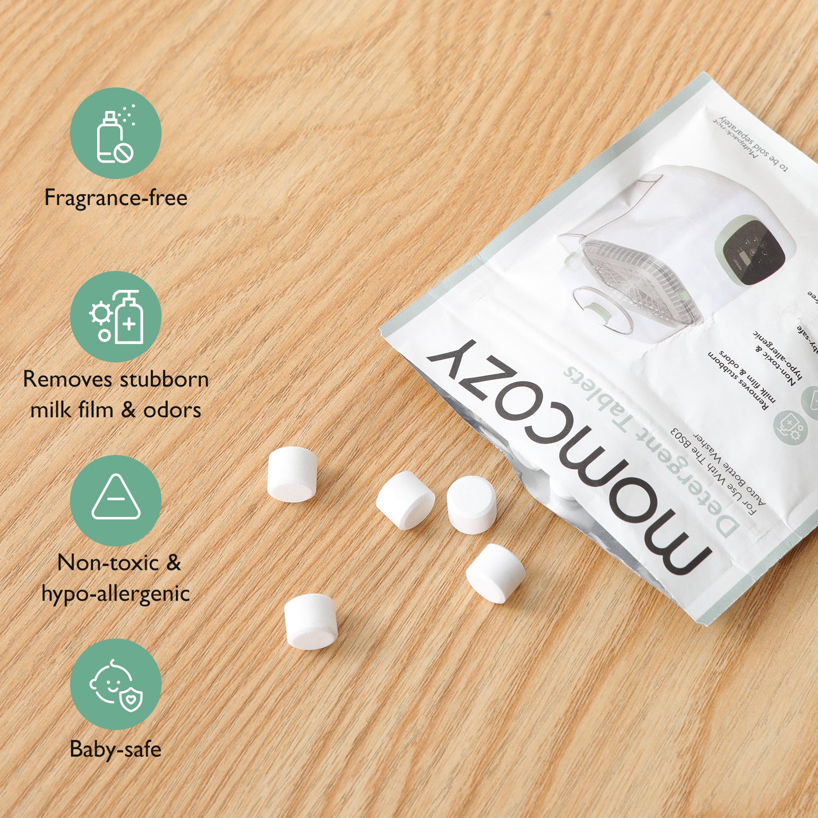 Momcozy opvasketablet til KleanPal Pro flaskerenser