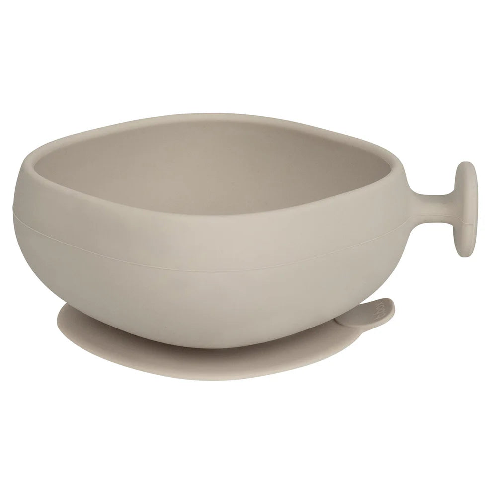 b.box Madskål med låg Silikone - Beige