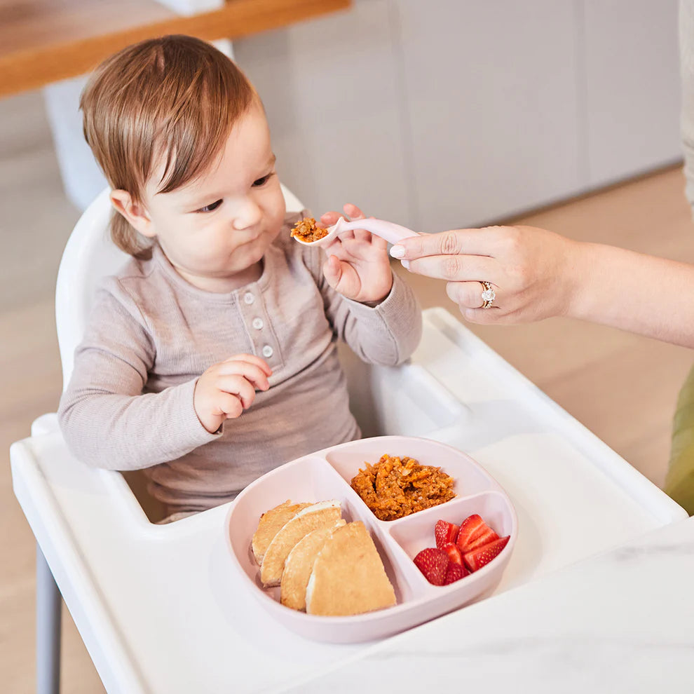 b.box Tallerken m/låg silikone - Rosa