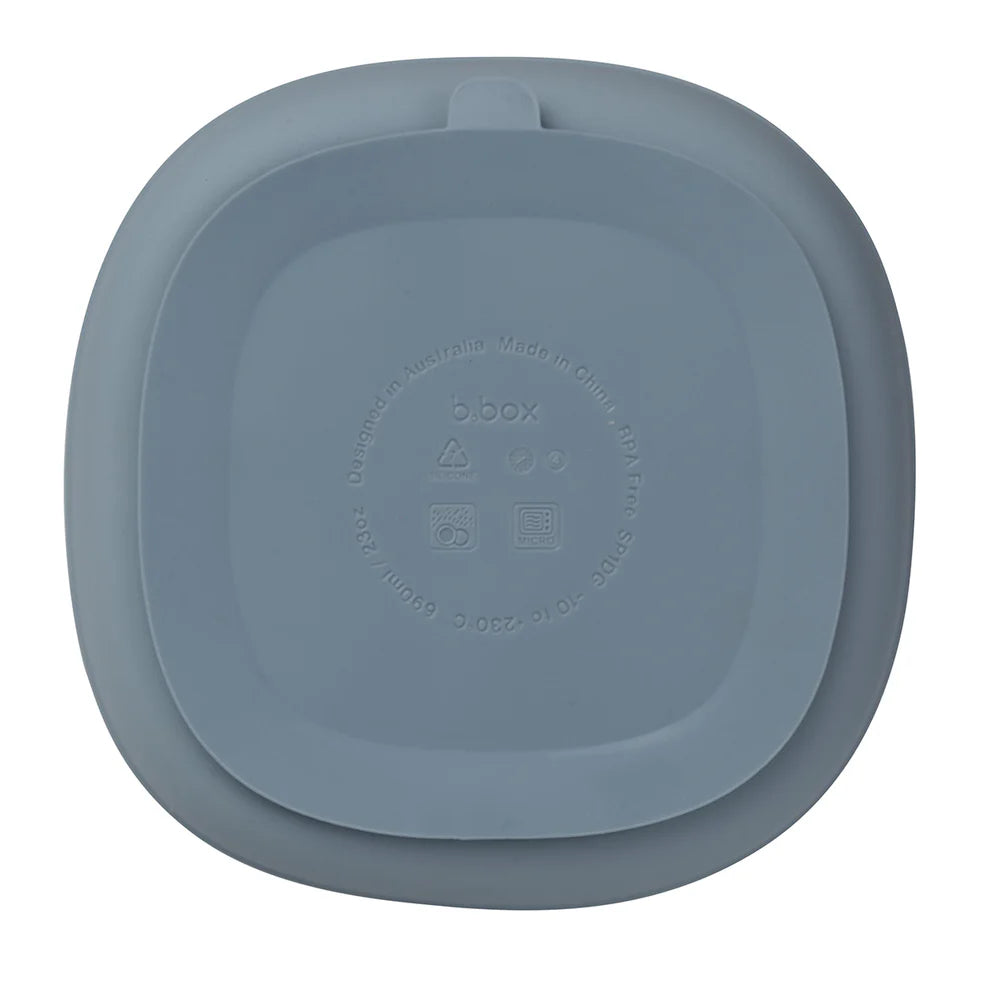 b.box Tallerken m/låg silikone - Blå