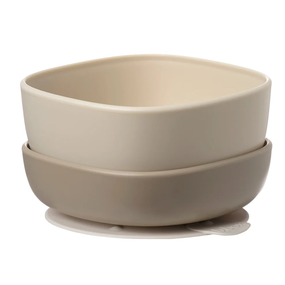 b.box Skål med sugefod, 2-pak - beige