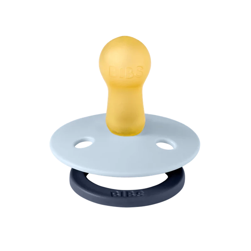 BIBS Studio Colour 2 PACK Fusion Latex Size 1 Baby Blue Petrol mix