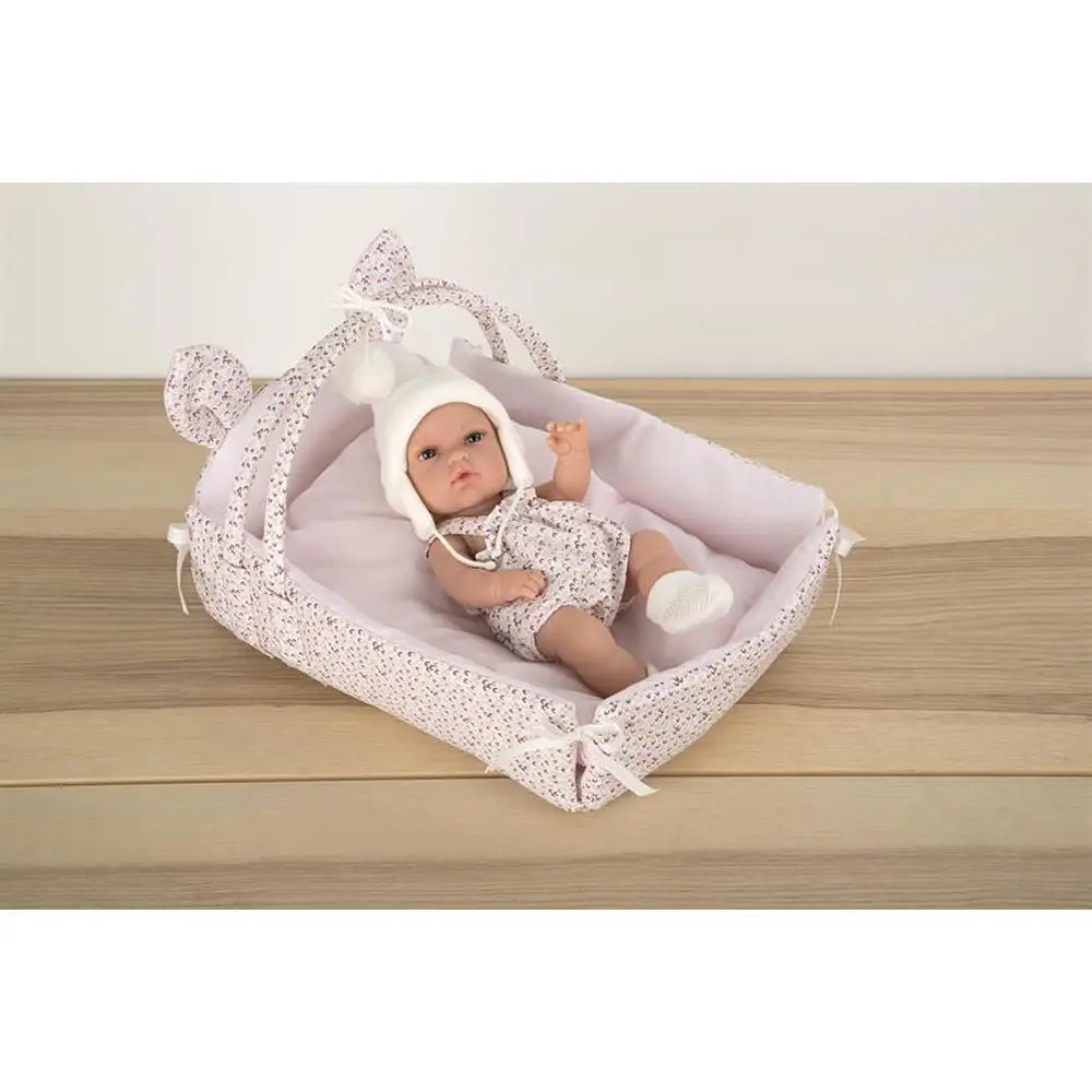 Arias Dukke Elegance 33 cm inkl babynest.